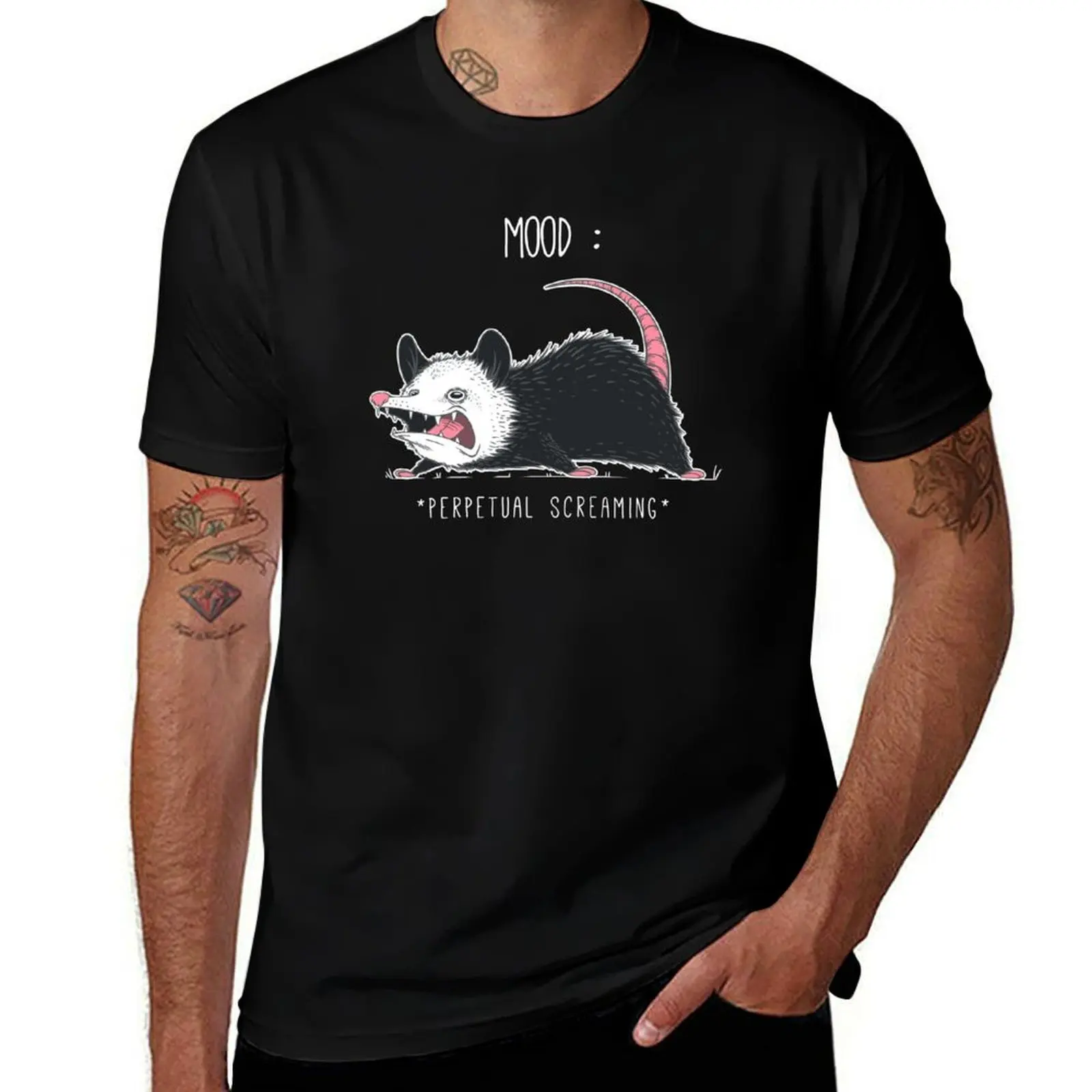 

Mood Possum - dark tees T-Shirt cotton t shirt man men t shirt cotton 100% T-Shirt