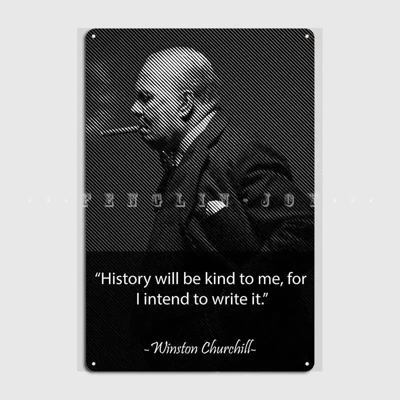 Winston Churchill Metal Sign Cinema Living Room Club Bar Personalized Wall Decor Tin Sign Poster