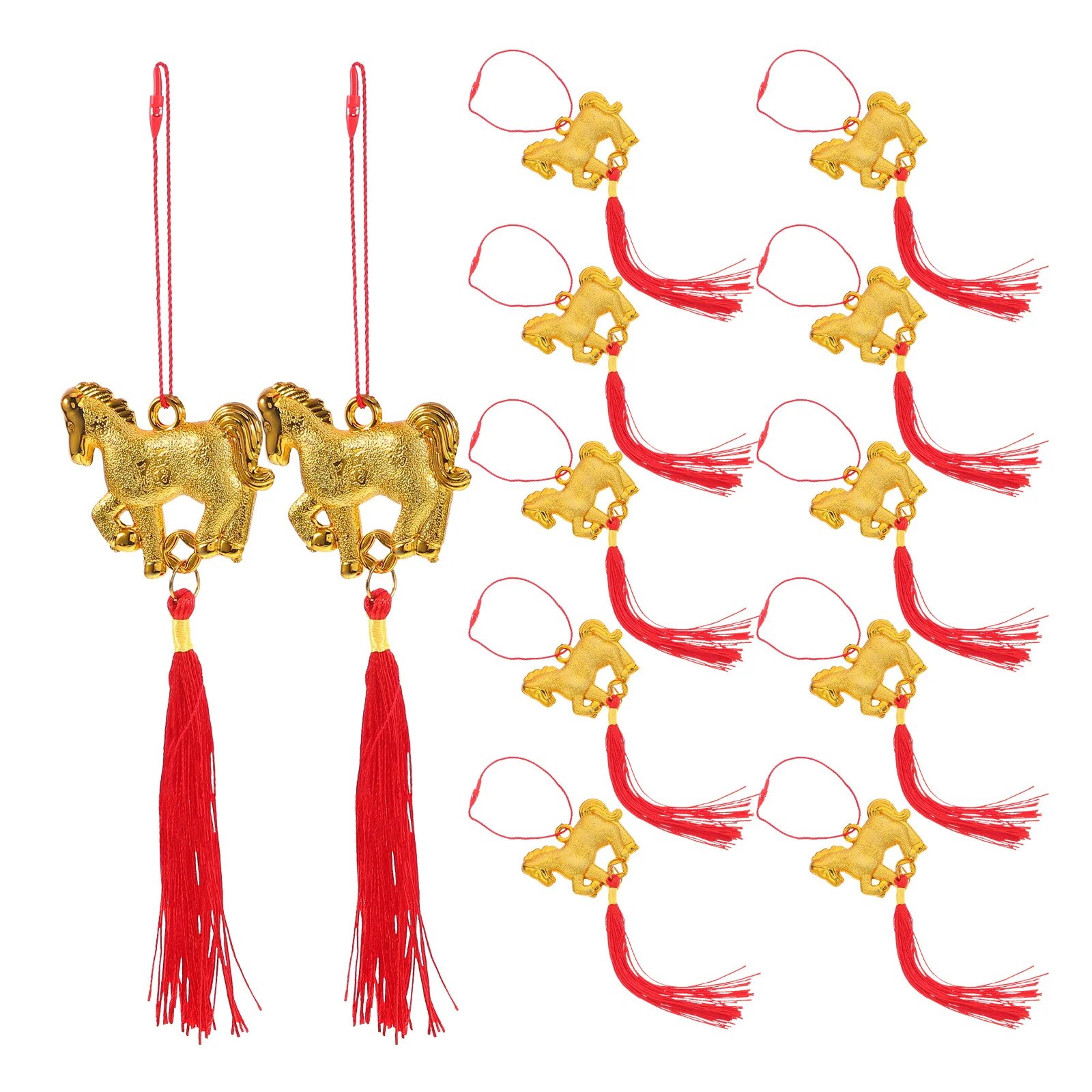 

12Pcs Spring Festival Decoration Pendant - Chinese New Year Hanging Ornament for Indoor Outdoor Use - Festive Party Supplies and