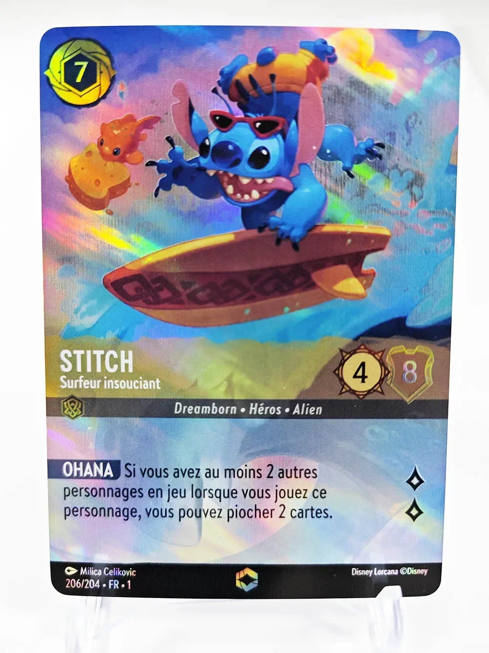 Disney Lorcana Proxy French/English/German Foil High Quality simba hades stitch tinker bell TCG Game Cards