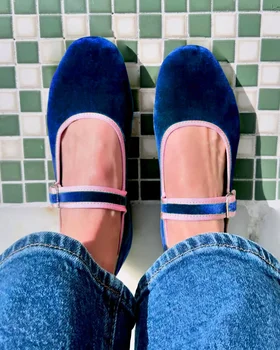 女性用ヴィンテージバレエシューズ,ベルベット,バーガンディ,赤,黒,紫,丸いつま先,おばあちゃんのベルトバックル,フラット,カジュアル,ラグジュアリー,サンダル