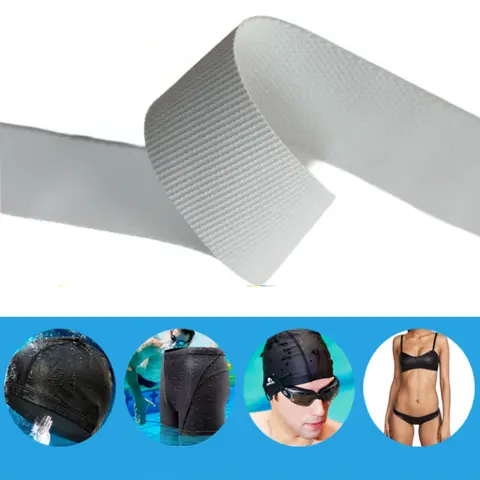 Wholesale White Black Width 6/7.5/10/12/15/19mm Stripe Pattern Thicken Rubber Elastic Band for Sewing DIY Yoga Clothing Supply