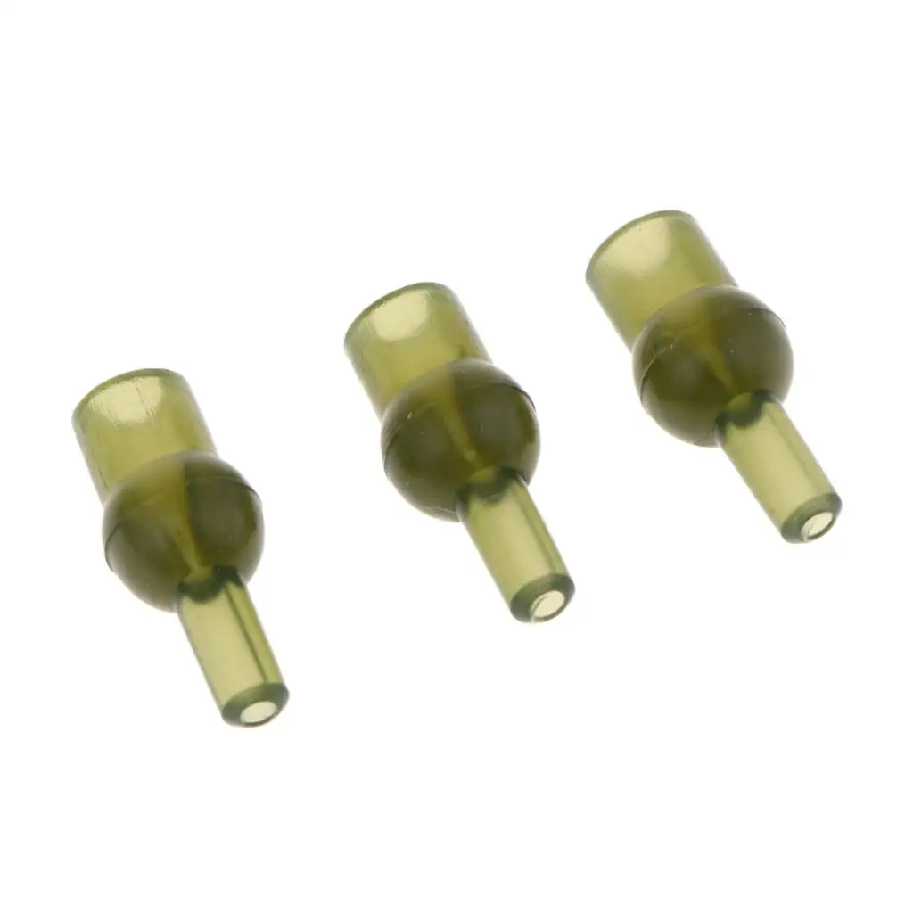 

Fishing Run Rig Beads Rubber Tube Green Accessories Knot Protector for Carp Rigs and Fishing Kits 50pcs