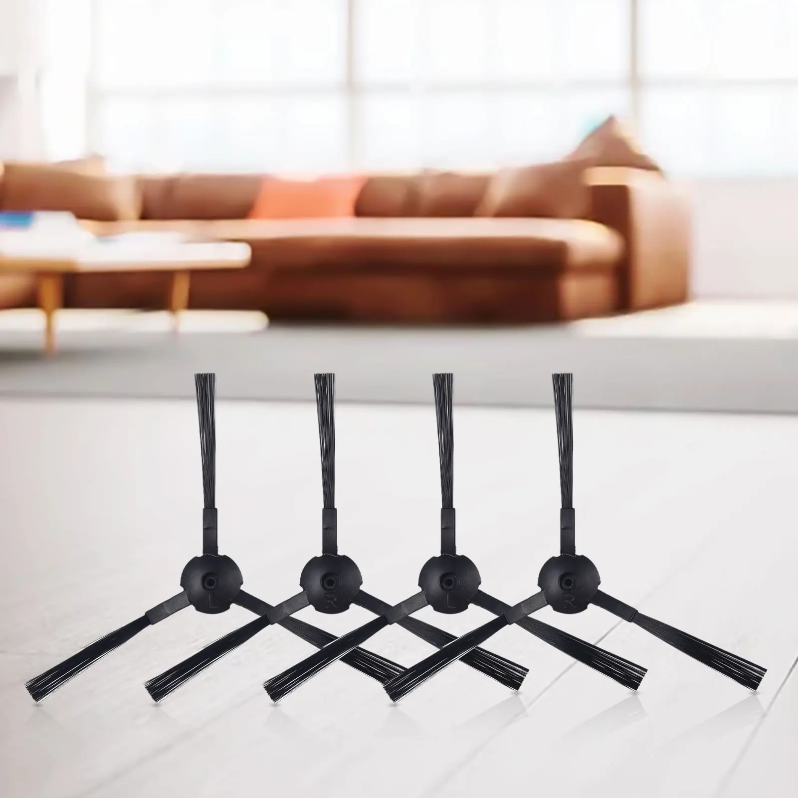 Replacement Side Brush Set 4pcs for Zaco V5s Pro Robot Vacuum Cleaner Designed to Boost Cleaning and Dust Pickup