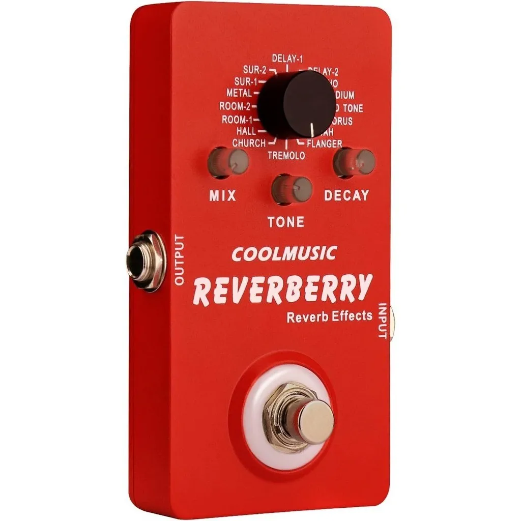 Coolmusic A-RV02 Digital Reverb Gitaarpedaal Multi-effectpedaal Digitaal gitaarpedaal met 16-effecten True Bypass