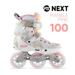 100% oryginalny Powerslide NEXT Marble Pink Trinity Frame rolki 3*100mm wyścigi uliczne Skate Roller Free Skating Patines