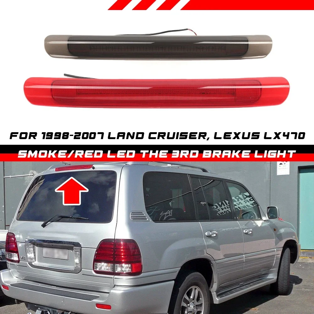 8570-60061,81570-60060 High Position Brake Light Black Rear Taillight Brake Light For Toyota Overbearing FJ100/LX470(1998-2007)