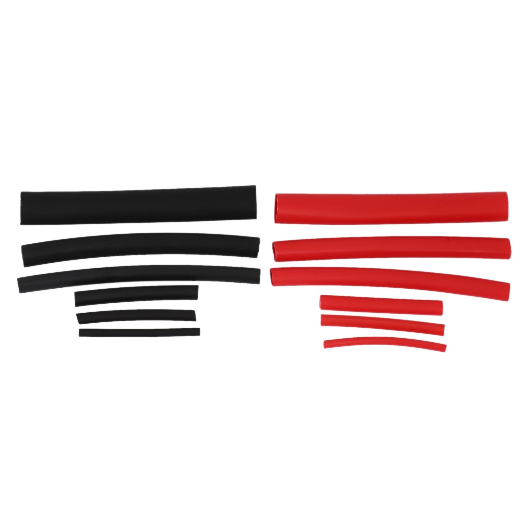 AT02-540Pcs 3: 1 Shrink Ratio Dual Wall Adhesive Lined Heat Shrink Tubing Tube 6 Size 2 Color KIT Black Red