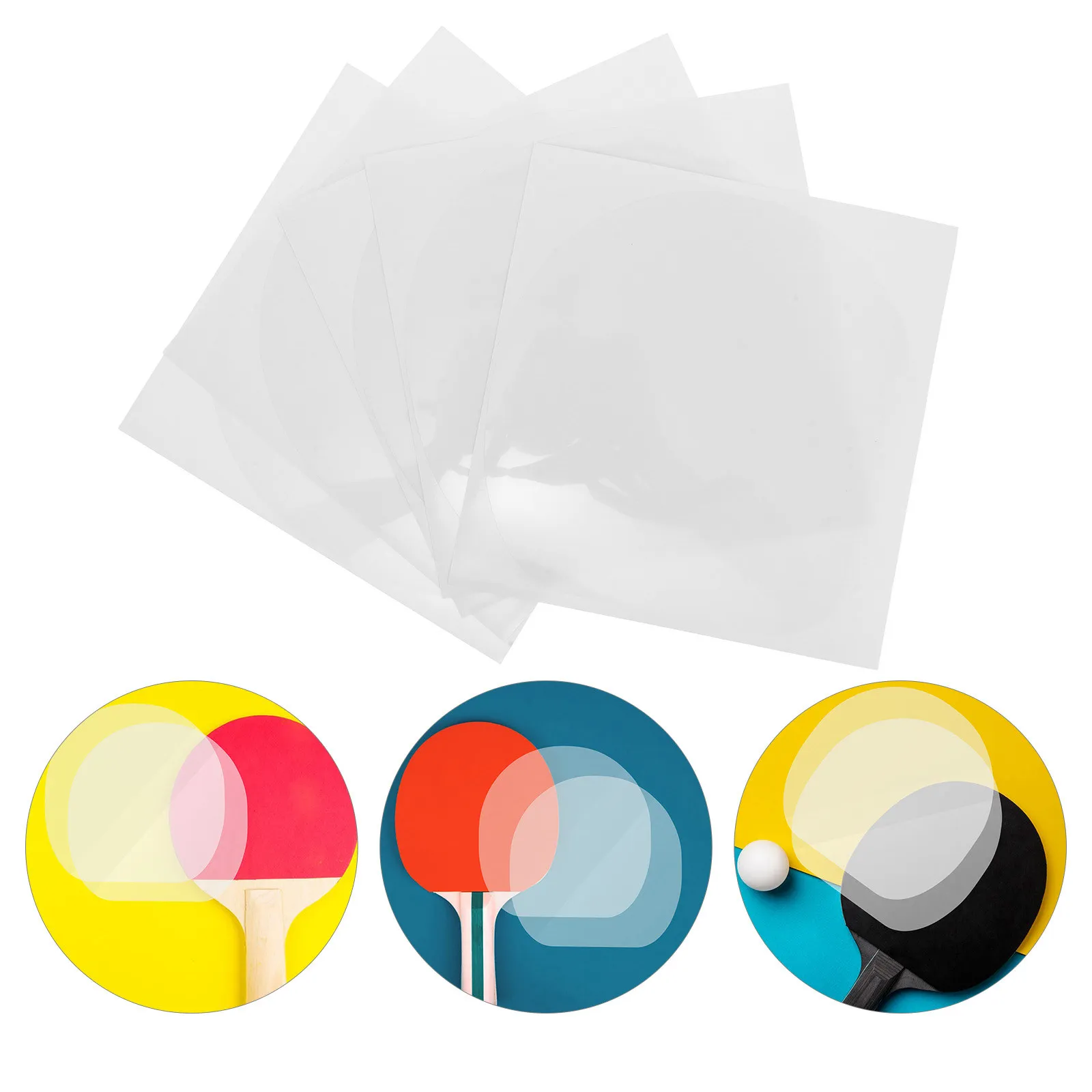 

10 шт. защитной пленки для ракеток для настольного тенниса, прозрачная клейкая пленка для защиты резиновых поверхностей, для использования в помещении