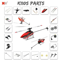 Wltoys XKS K110S K110 RC Helicopter Accessories Canopy Blade Gear Motor ESC Board Rotor Head Tail Servo for K110S Original Parts