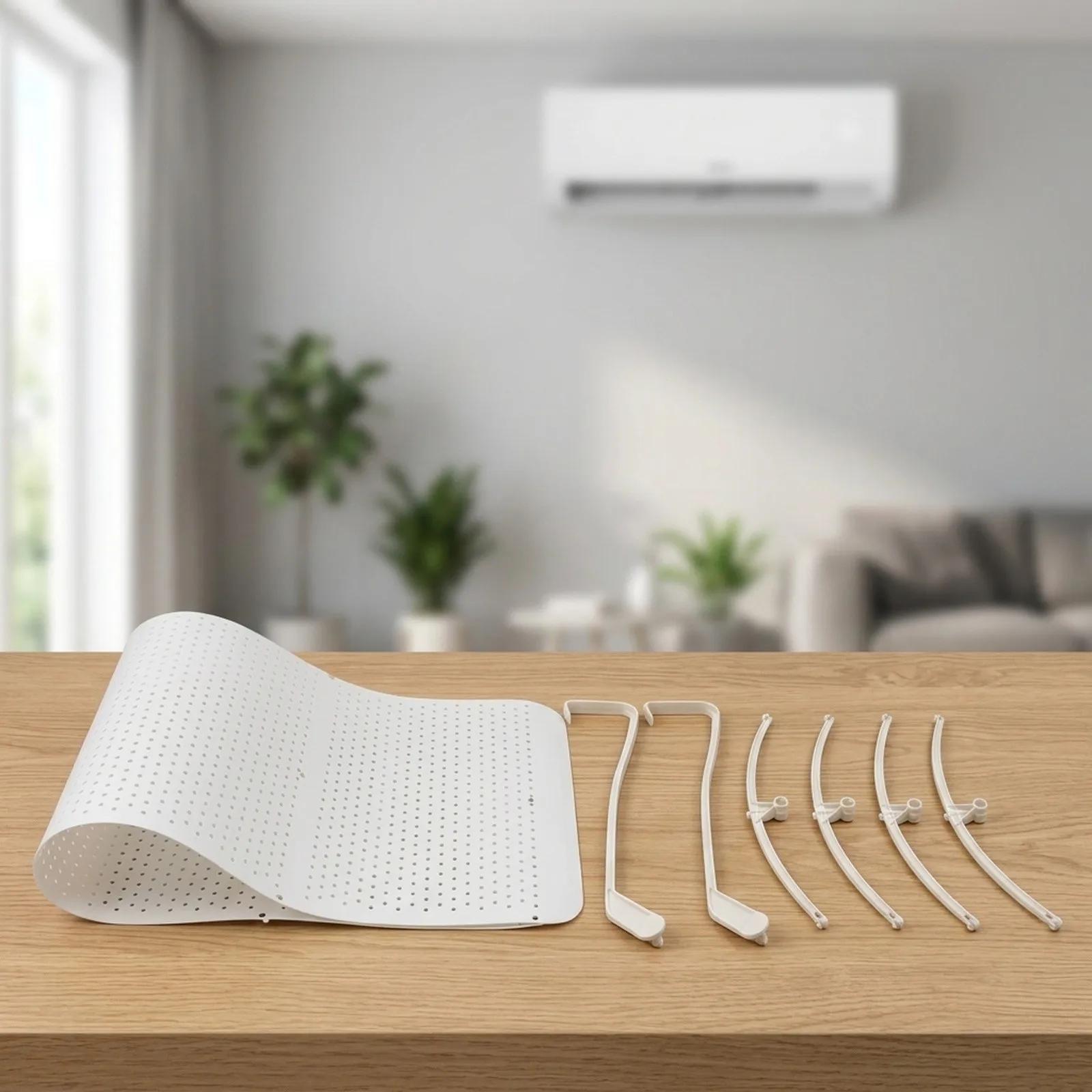 Adjustable Air Conditioner Wind Deflector 90x27cm PP+ABS Wall Mounted Baffle For Avoiding Direct Blow Home Cooling Accessories