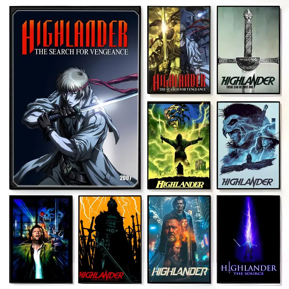 Immortal Classic H-Highlander Poster, amerikanisches Film-Wandbild, Wanddekoration für Zuhause, Kinderzimmer, Druck