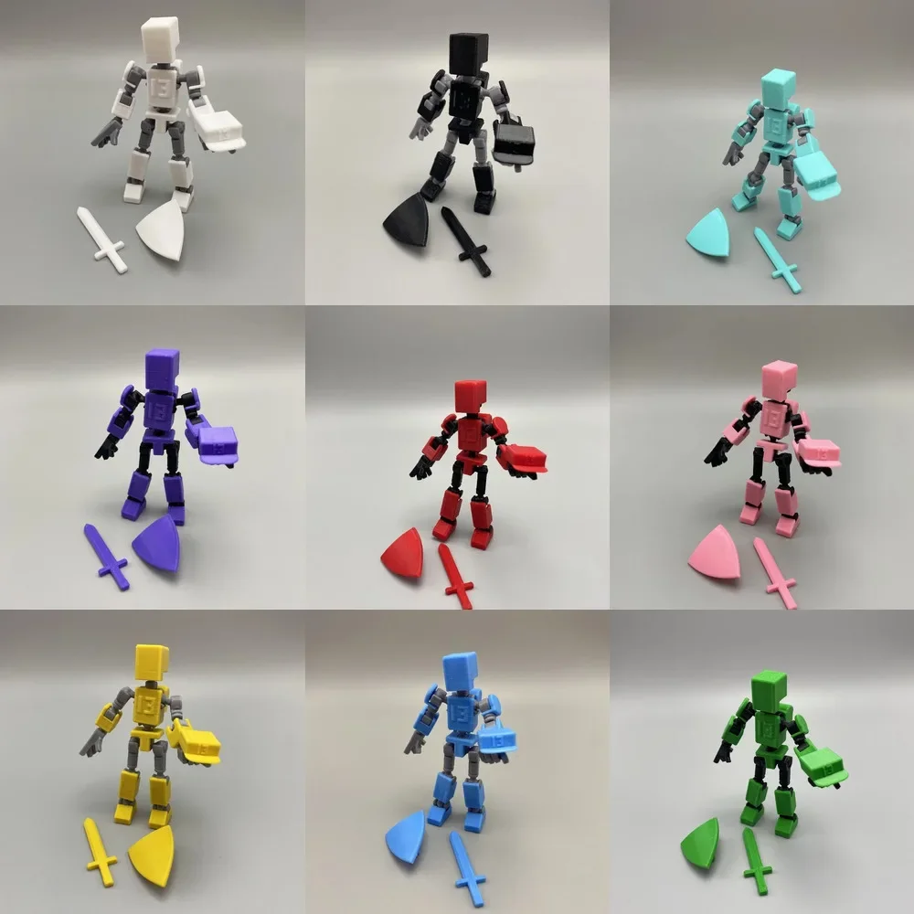 Movable Multi-Jointed Shapeshift Robot 3D Printed Mannequin Mini13 Character Figures Toys Kids Adults Parent-children Game Gifts