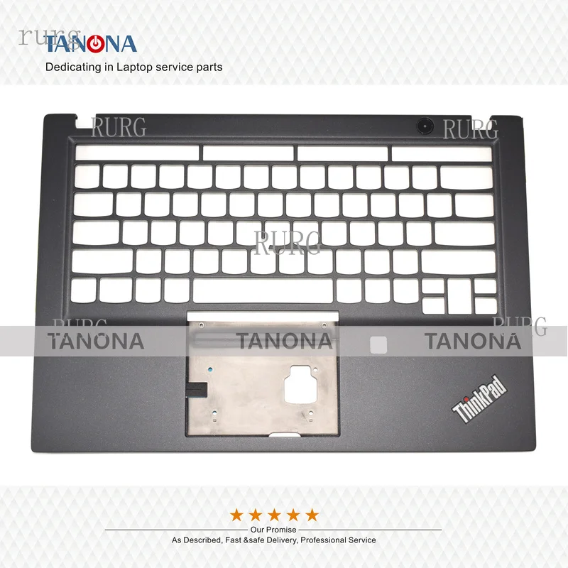 R+ New 02DM407, compatible with FOR Lenovo ThinkPad T490S, palm rest upper case, keyboard bezel, with FPR