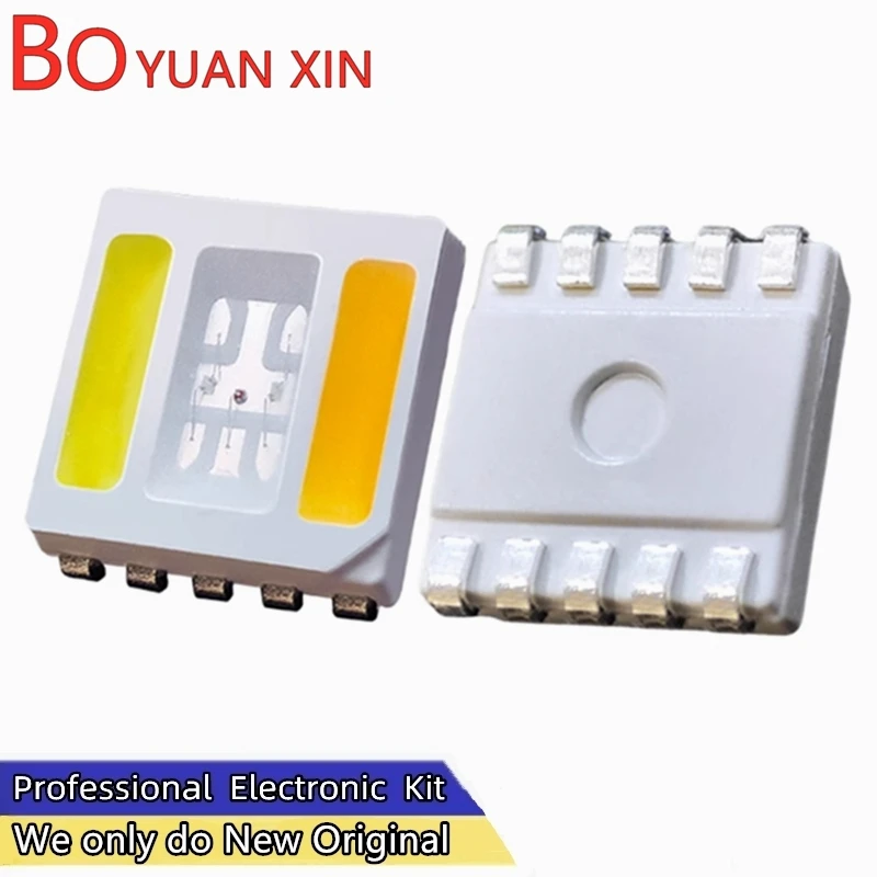 

SMD patch 5054RGBWW positive warm white light five in one square cup dual color temperature LED beads LED light-emitting diode