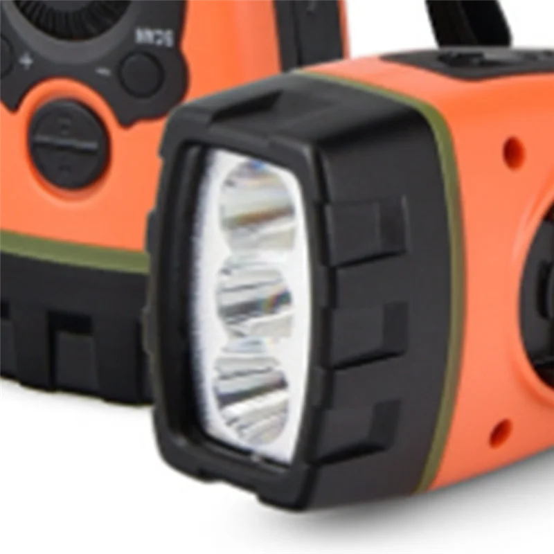JABS-3 em 1 lanterna de emergência lanterna LED para celular manivela rádio de emergência