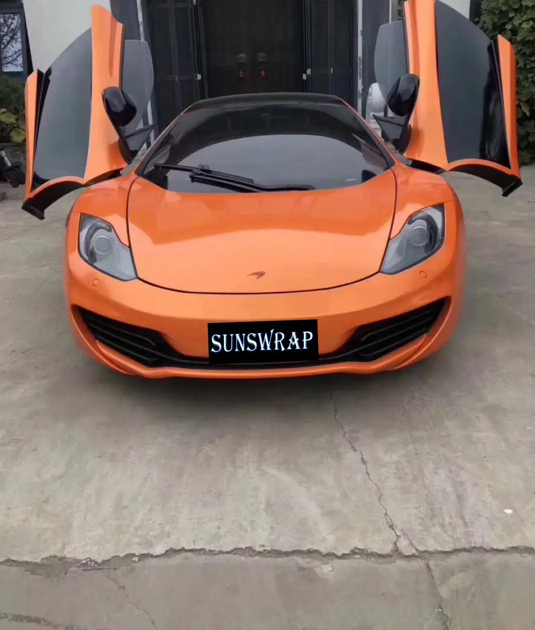 PET Ultra Gloss  Color Car Miami Orange Wrapping Film Vinyl Wraps Explosion Protection Easy To Construction 5x59ft/roll