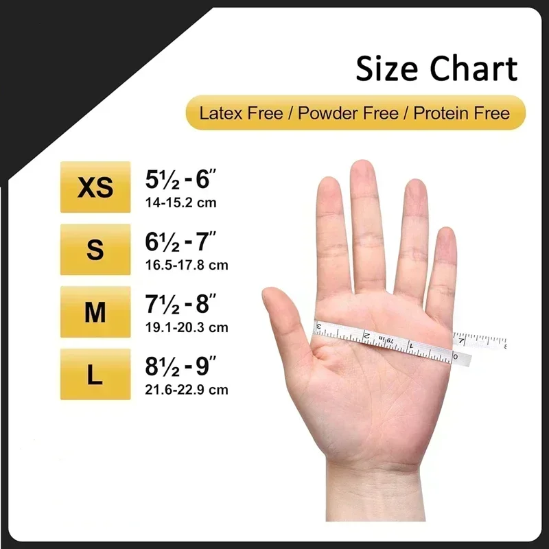 10pcs/set Nitrile Disposable Gloves Black Latex Powder Free Gloves Industrial Grade Cooking Working Cleaning Hair Dye Gloves