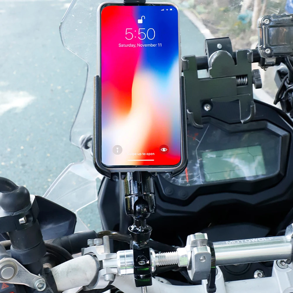 GUB P50 Motorcycle Bike Mobile Phone Holder MTB Road Bicycle E Bike Smartphone Handlebar Phone Mount Stand 360-Drgee Rotatable