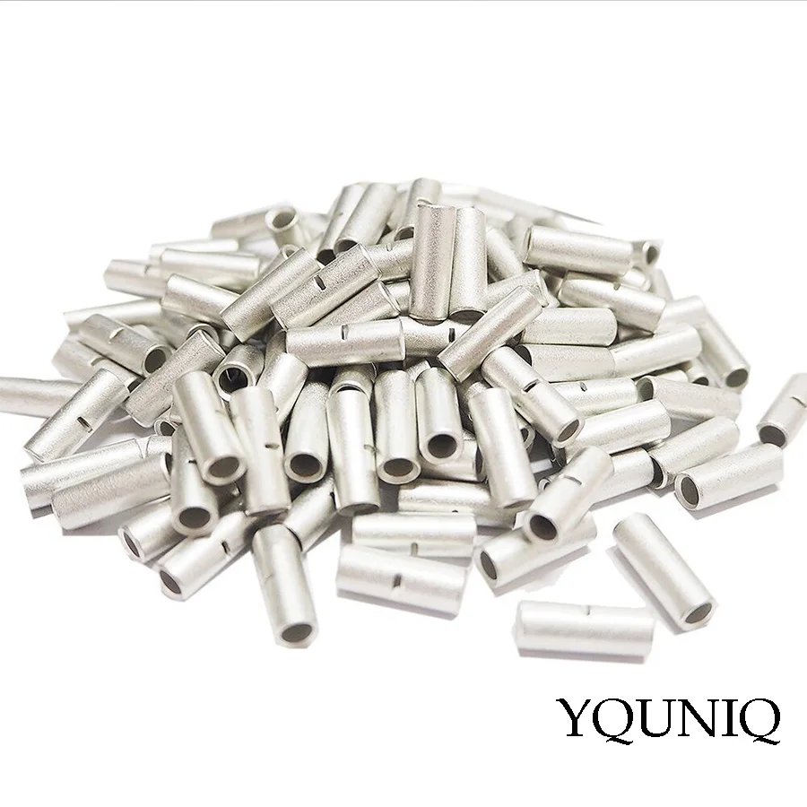 YQUNIQ 200 PCS 26-10 AWG BN0.5 BN1.25 BN2 BN3.5 BN5.5 Non-Insulated Butt Connector Crimp Wire Terminal Bare