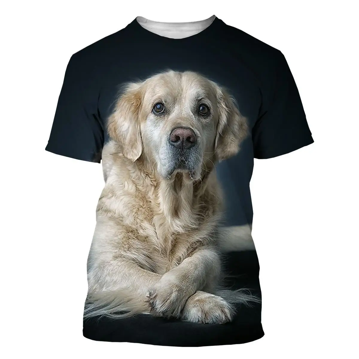 New Cute Animal Golden Retriever 3d Printing Men's Women's Children's T-shirt Cure Funny Dog