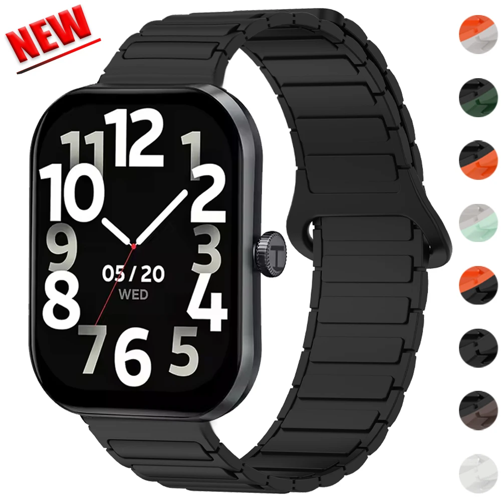 Magnetic Loop for For HAYLOU Solar 5 Ultra/Lite Bands Silicone Bracelet for Haylou Watch 2 Pro/Watch 4/R8 S8 S6 20mm 22mm strap