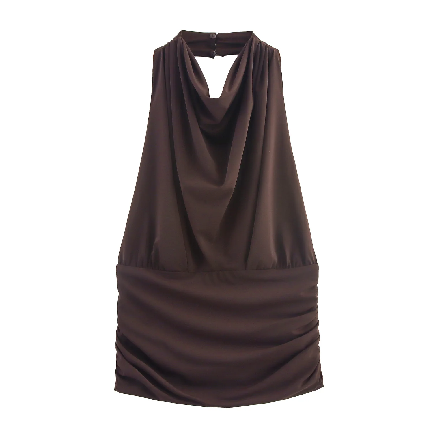 

2025 Halter Tops for Women Ruched Backless Top Female Summer Beach Top Woman Off Shoulder Camisole Top Women