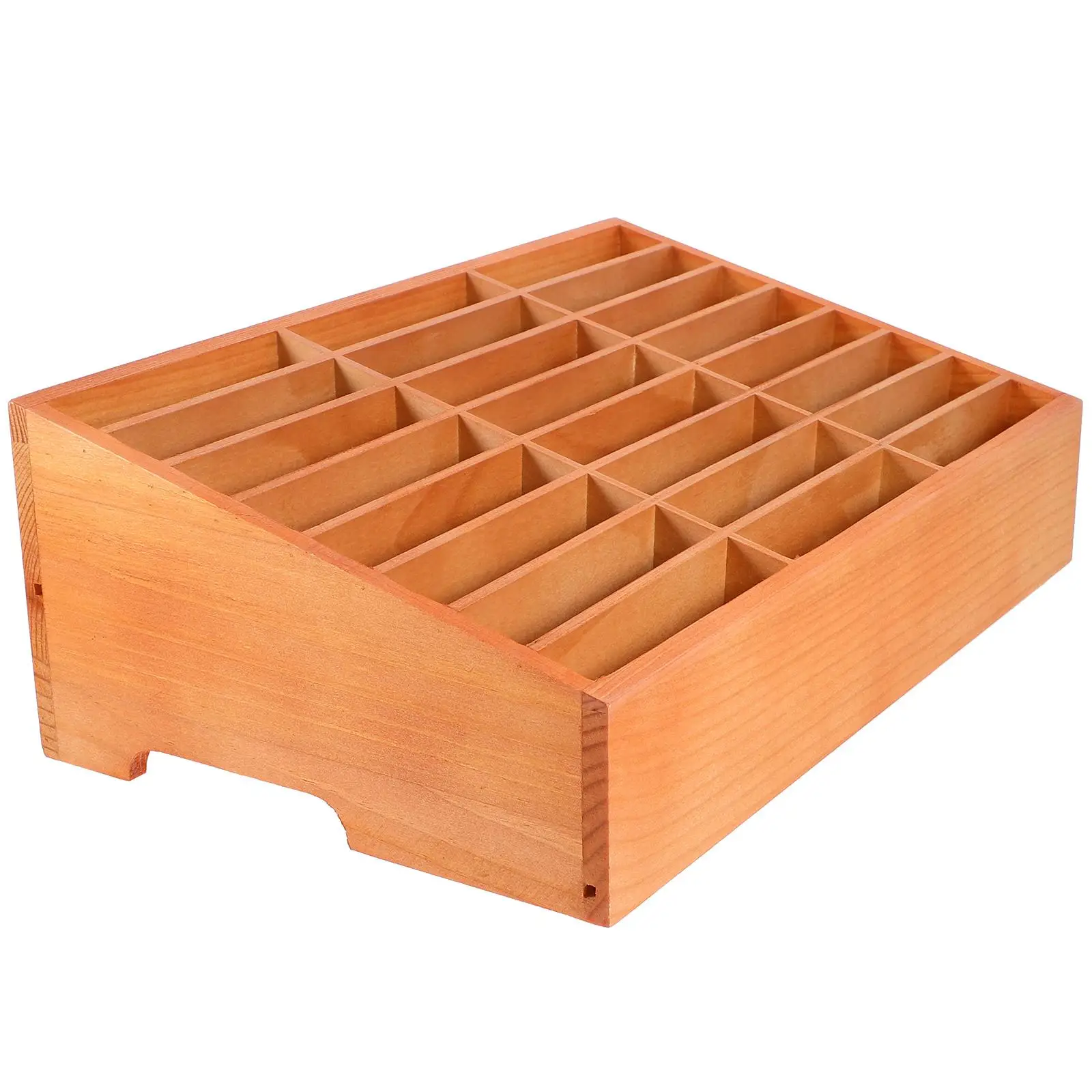 

Wooden Mobile Phone Storage Box Desktop Holder Suitable for Offices Container Retro Color Organizer Cell Classroom