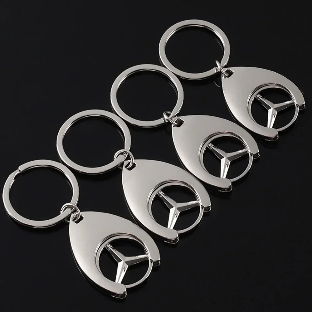 Metal Car Keychain Keyrings Key Accessories for Mercedes Benz W203 W204 W168 W124 W205 C180 E320 S320 CLA CLK CLS GLA GLC SLS