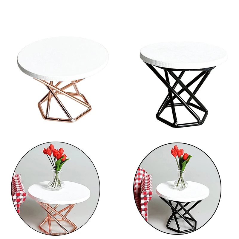 1Pcs 1:6/1:12 Dollhouse Miniature Coffee Table Tea Table Side Table Furniture Home Model Decor Toy Doll House Accessories