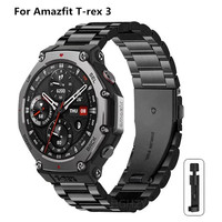 For Amazfit T-REX 3 Smart Watch Strap Metal Stainless Steel Adjustable Band Bracelet Luxurious Belt For Women men