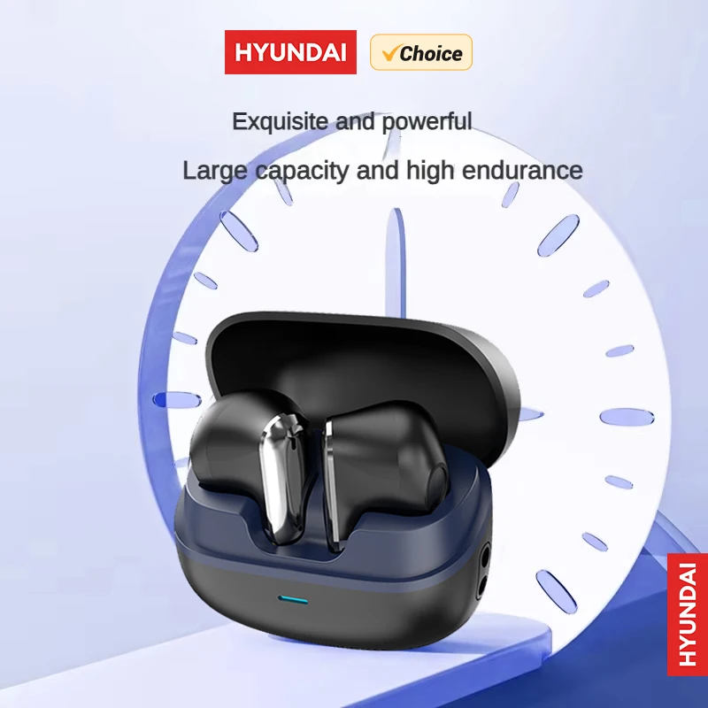 Original HYUNDAI HY-Y06 Ture Wireless Headphones Hifi Sound Bluetooth V5.4 Earbuds 24h Long Battery Life Earphones HD Call