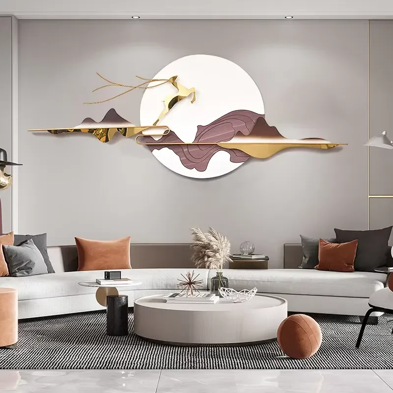 Modern Metal Wall Art Decoration for Home Hotel Office Interior Design Stylish Wall Hanging Decorative Piece