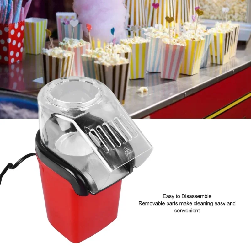Electric Popcorn Maker Detachable Efficient Small Hot Air Popcorn Machine For Home Party