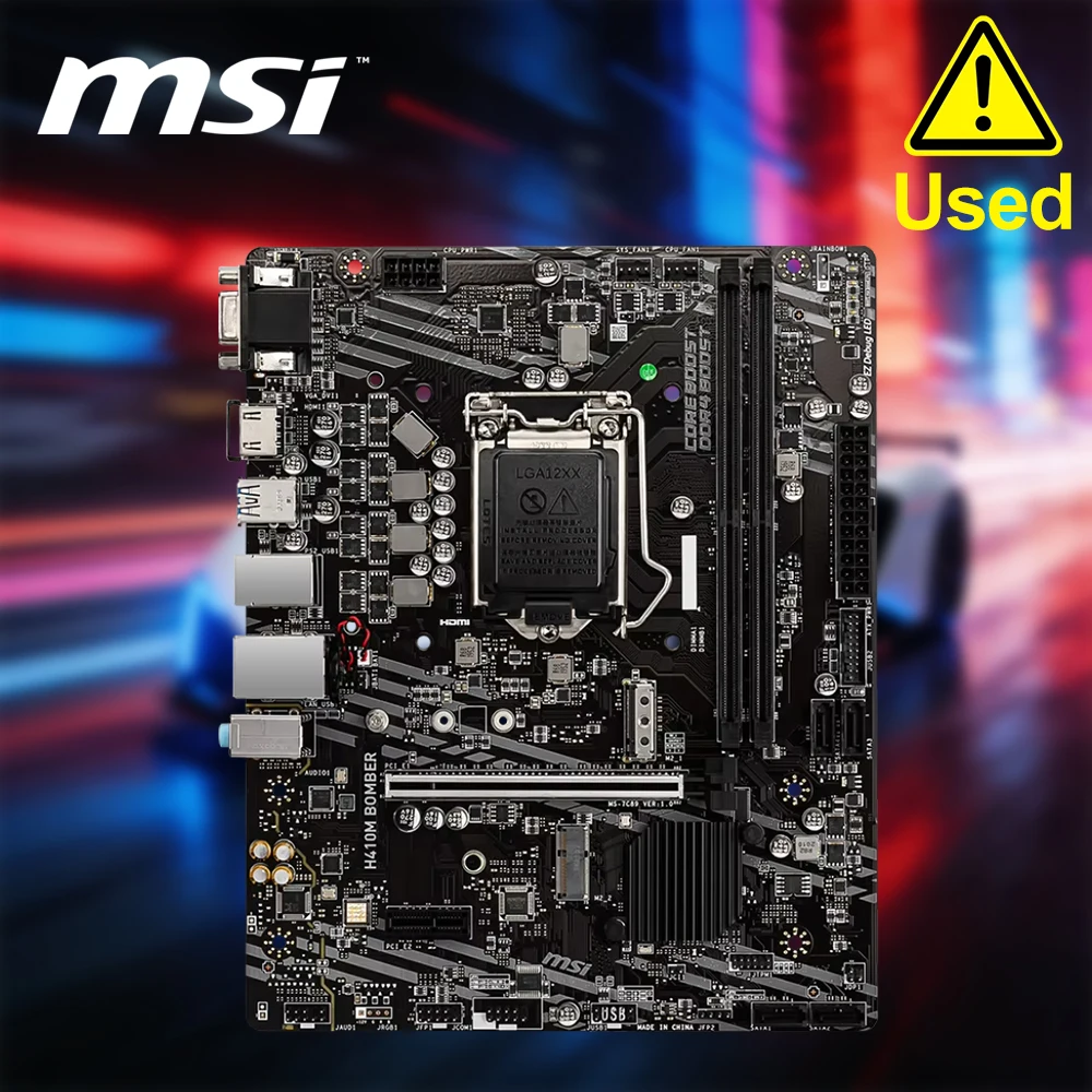 msi-h410m-bomber-motherboard-intel-h410-lga1200-micro-atx-2xddr4-hdmi-vga-1x-m2