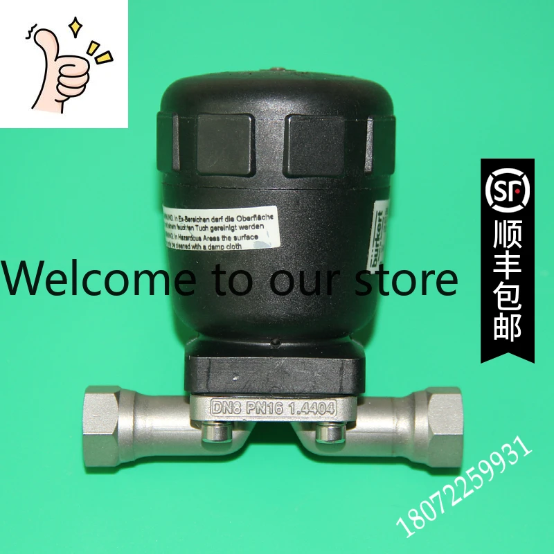 Burkert Stainless Steel Welded Pneumatic Diaphragm Valve, Bode 2031 Diaphragm Valve DN20