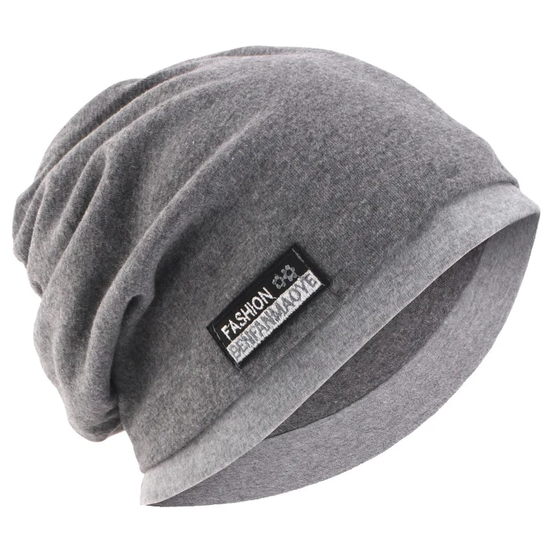 New Solid Color Imitation Cashmere Double Layer Baggy Slouchy Beanie for Men Women Autumn Hip Hop Hedging Cap Casual Bonnet Hat