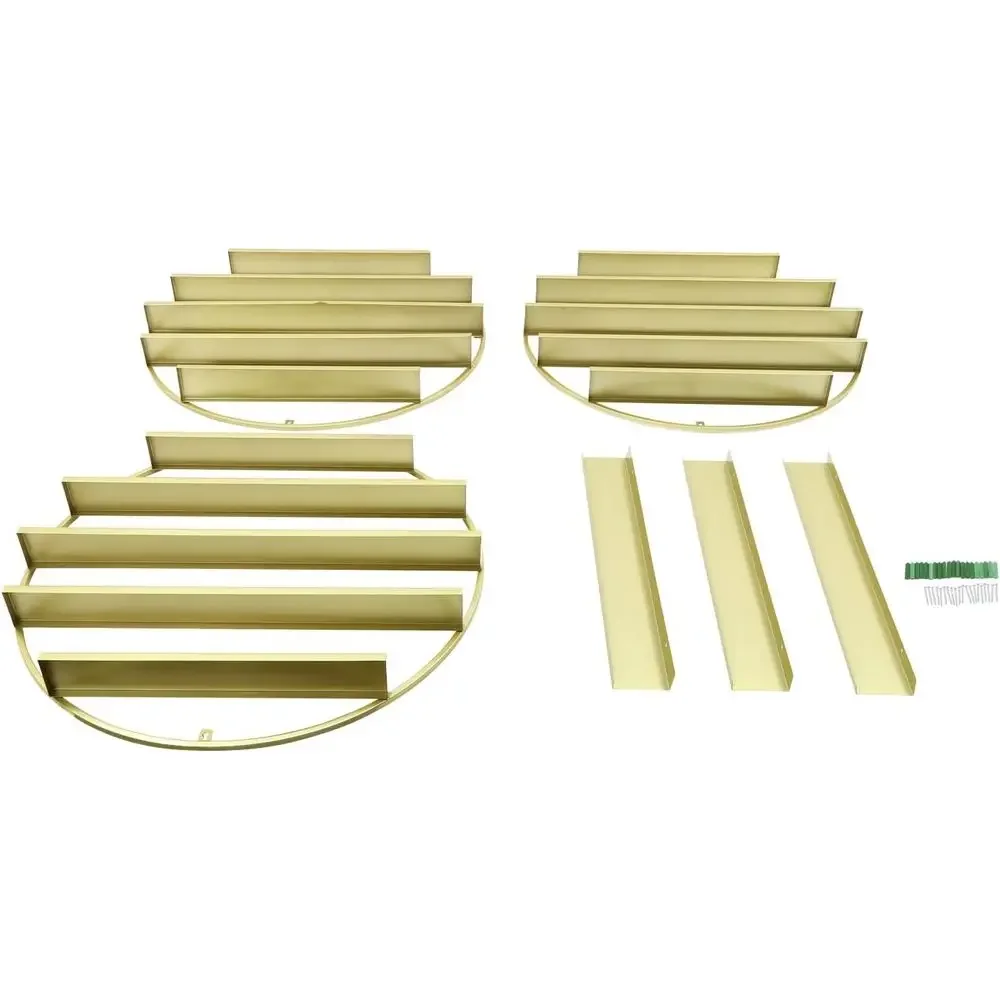 5-Tier Round Wall-Mounted Nail Polish Rack for Home Spa and Storage