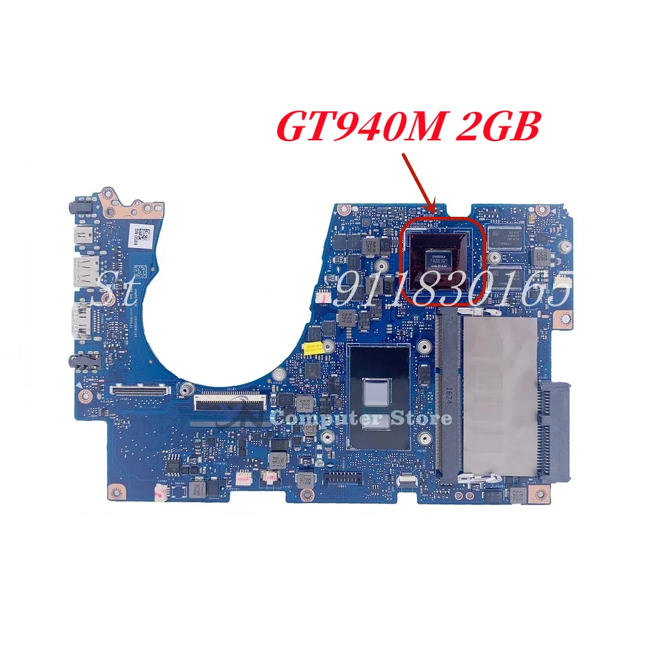 UX303UB Mainboard For ASUS UX303U UX303UA UX303UB U303UB U303UA Laptop Motherboard With I3/I5/I7 CPU UMA/940M 2GB-GPU 4GB RAM