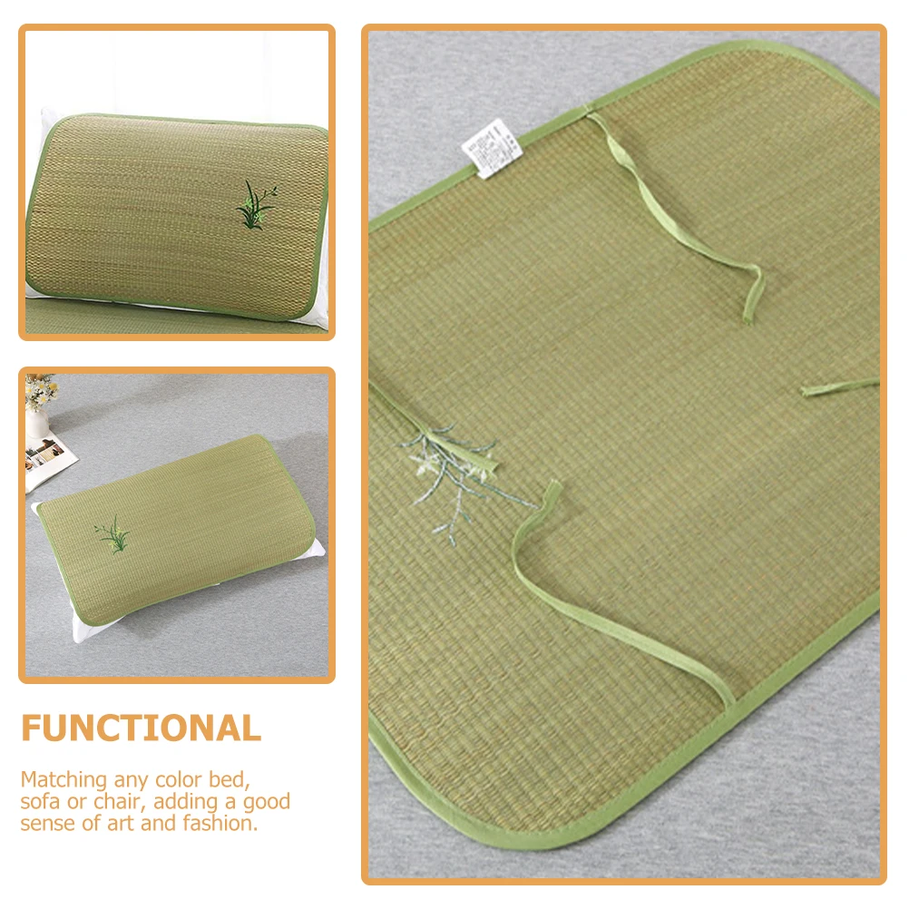 

Straw Pillow Case Summer Cool Cover Sofa Cushion Mat Decorative Throw Pillow Straw Mat Household Cases Comfortable Non Fading