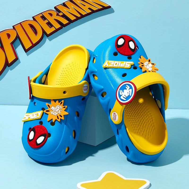 Fashion Kids Summer Slippers Home Shoes Baby Boys Girls Cartoon Spiderman Sandals Toddler Indoor Outdoor Children Beach Shoes