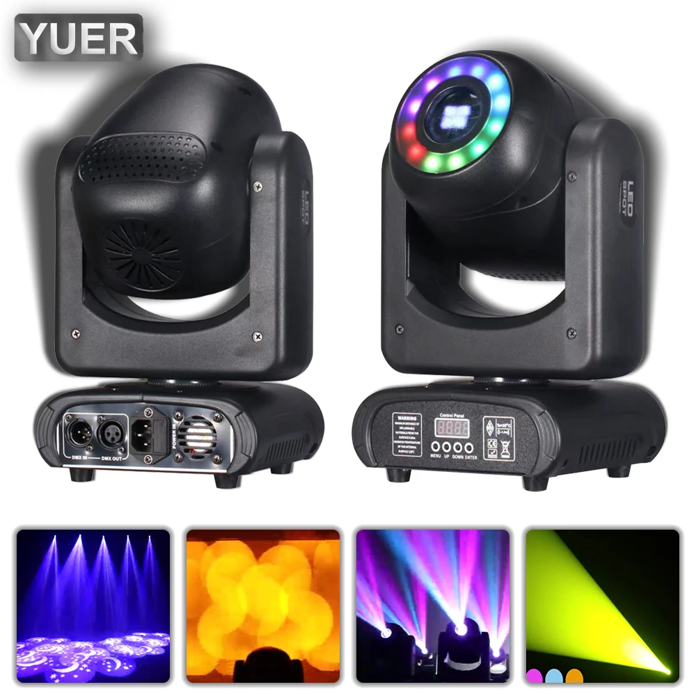 

NEW LED Spot 100W Beam + Aperture Moving Head Light 5 Face Prism With Circle DMX512 Dj Stage Effect Light Party Dance Disco Bar