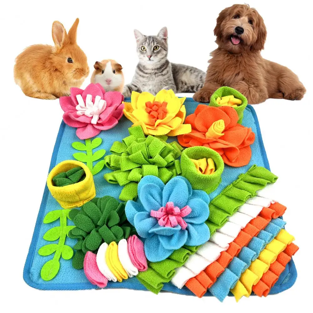 Calorie Burning Dog Toy Dog Puzzle Toy Snuffle Mat Slow Feeder Treat Pad Licking Mat for Pet Enrichment Engagement Dog Sniffing