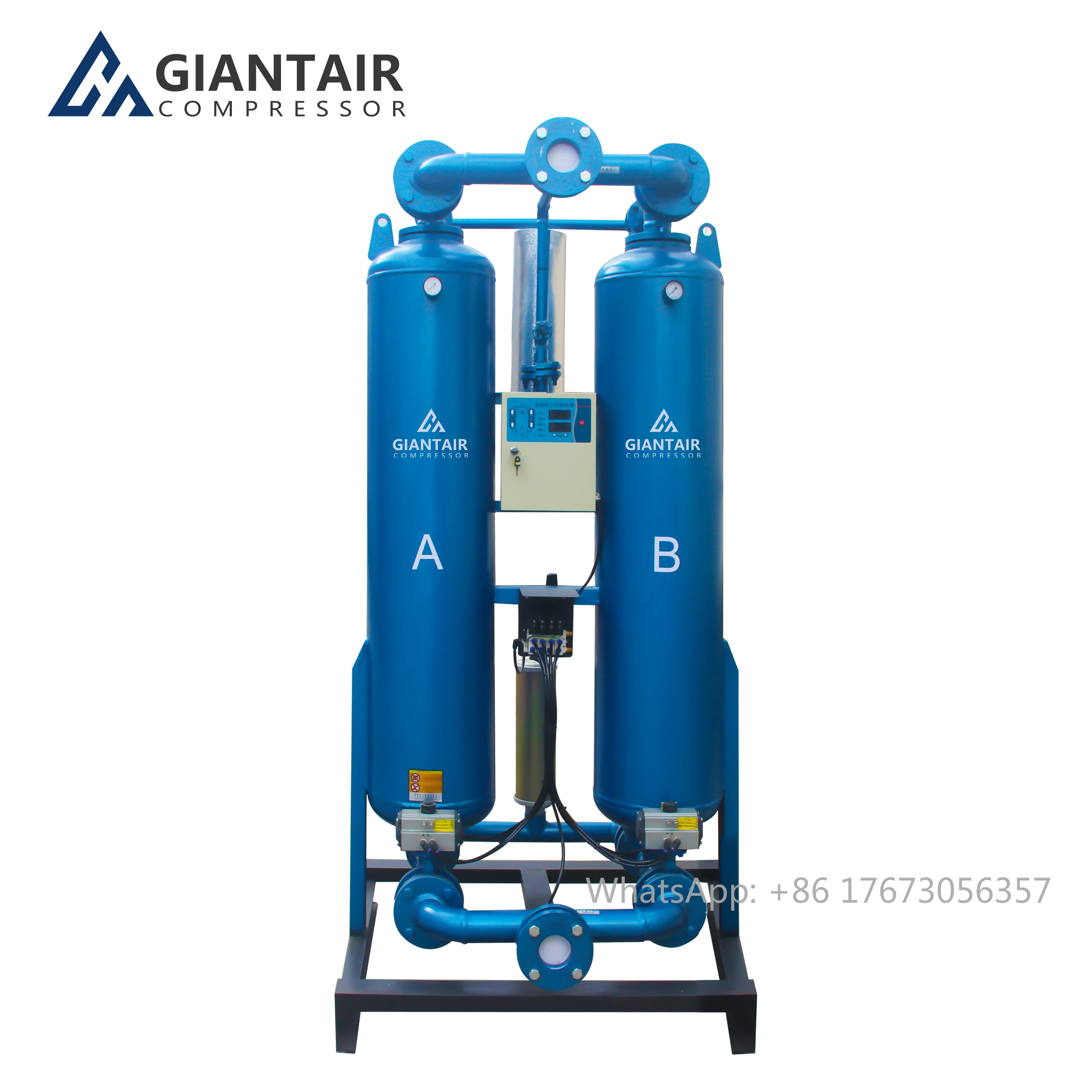 GiantAir 75hp 10m3/min Decissant Air Dryer Hot Sale Heatless Micro-Heat Adsorption Dryer For Industrial Air Compressors New Used