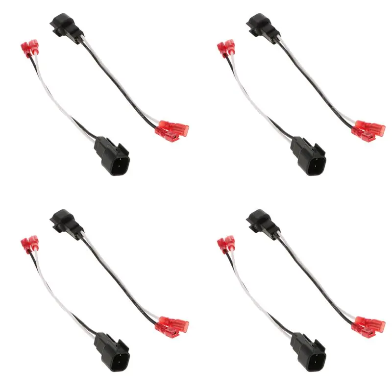 Exclusive 4 Pair Car Audio 2-Pin Plug Speaker Replacement Wiring Harness For Chevy Ford Focus Mazda