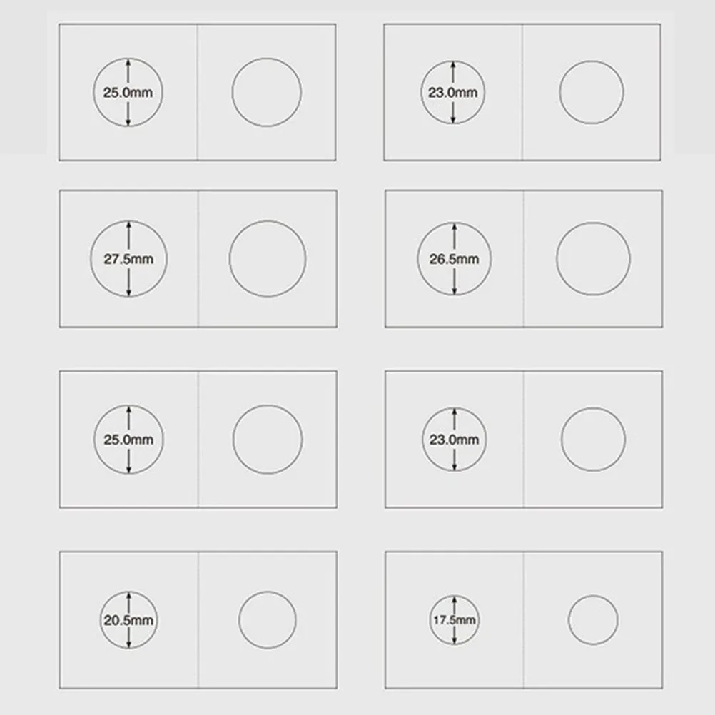 300Pcs Coin Paper Clip Holder Storage Case for Copper Silver Commemorative Coins Flip Protection Supplies