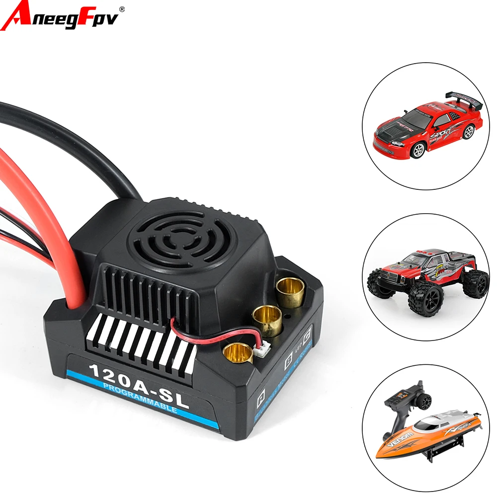 

Platinum 1 150A 20A 2-4S Waterproof Burshless ESC with 5.8V-6.1V/3A BEC for 1/10 1/12 1/14 RC Car Truck Model Toys