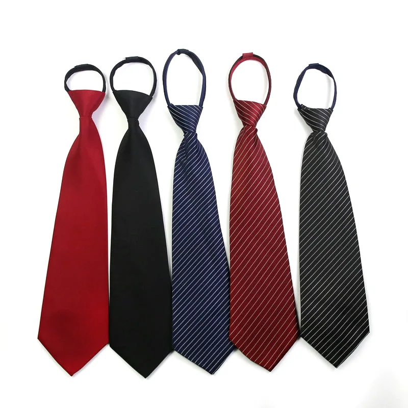 

Direct sales tie, women's formal dress, business 8cm, pure solid color, red, black, blue, work, leisure, lazy zipper