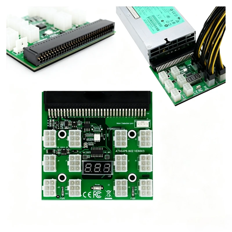 Breakout Board And Cable, Power Supply Breakout Board And 17pcs 18AWG Cable For HP 1200 /750W Watt Power Module Mining Ethereum
