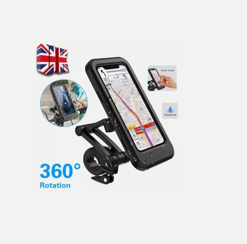 360° Bicycle Motor Bike Waterproof Phone Case Mount Holder For All Mobile Phones